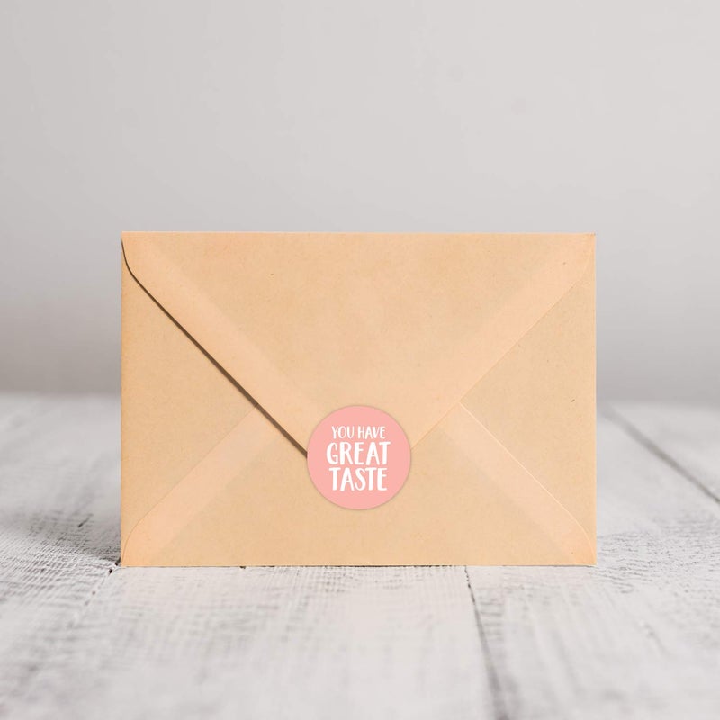 SBlabels Assorted Happy Mail Stickers / 500 Colorful Great Taste Stickers / 6 Chic Label Designs / 1.5" Small Business Customer Order Package Envelope Seals/Made in The USA - Image 5